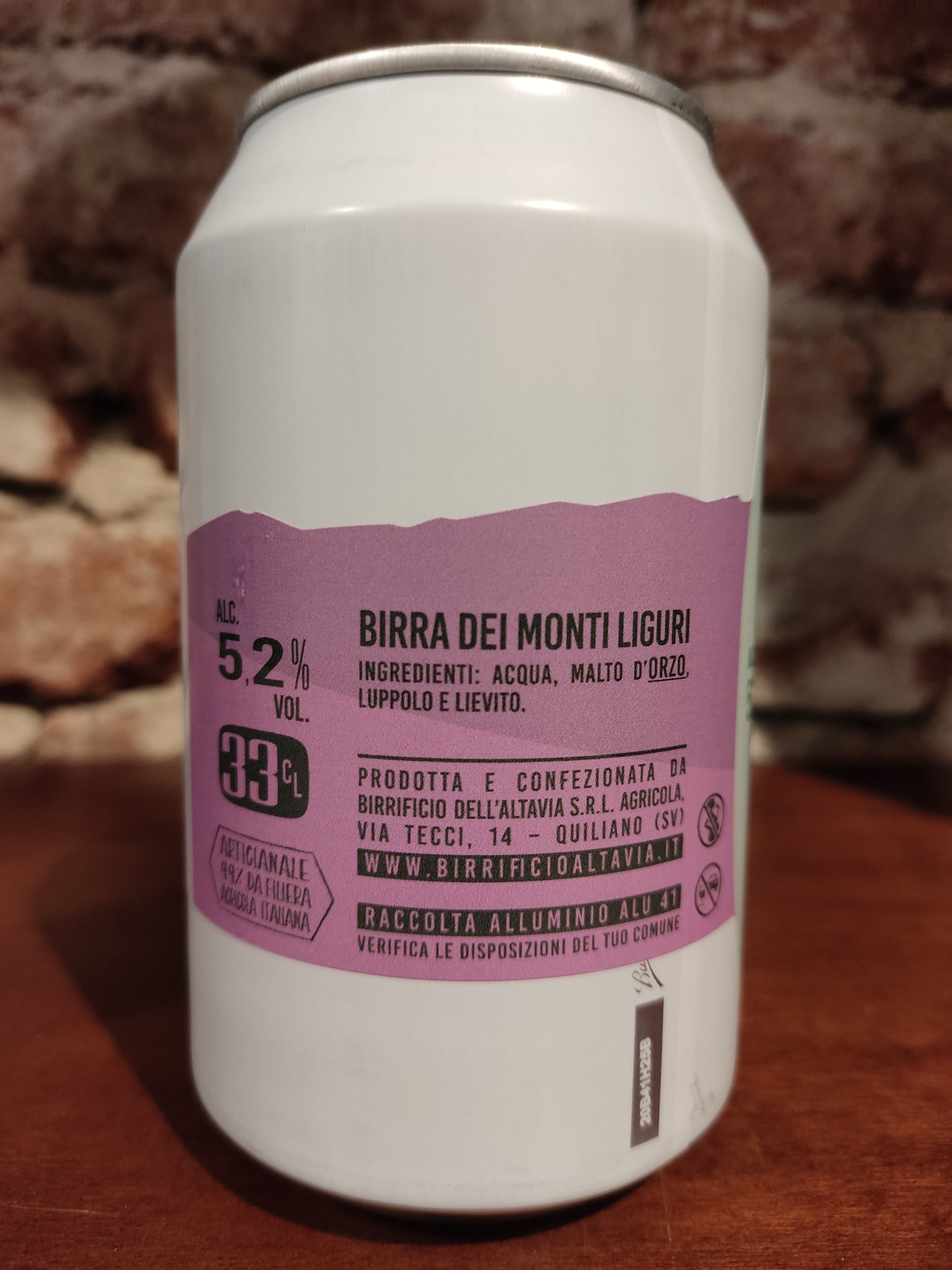 Birra Lager Tersè di Altavia - lattina da 33 cl